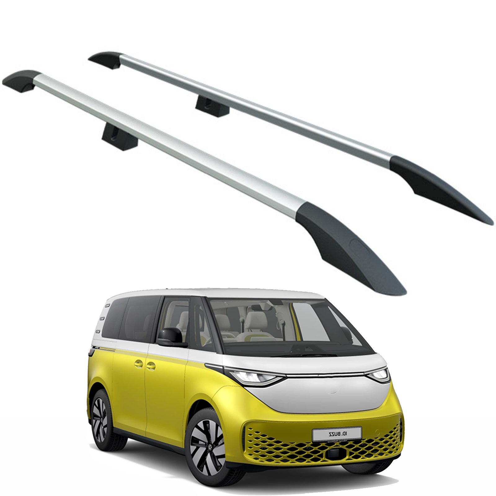 For Volkswagen ID. Buzz Roof Side Rails Ultimate Style Alu Silver For Volkswagen ID. Buzz Roof Side Rails Ultimate Style Alu Silver